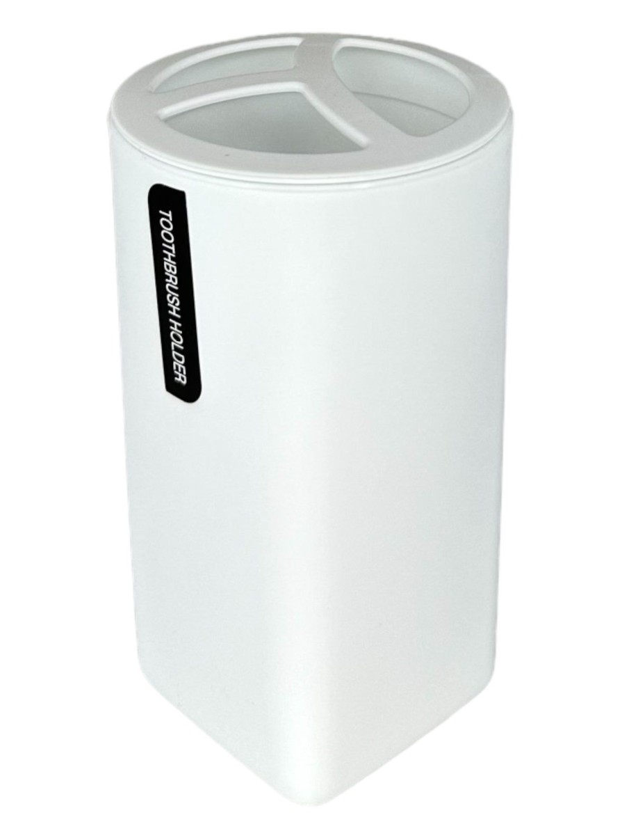 Moka Home Porta Cepillo Satinado | Blanco